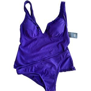 ABS Purple Tankini Swimsuit – Size M – New with Tags